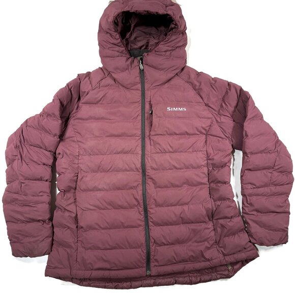 Simms ExStream Hoody Insulated Jacket Womens XXL Purple Puffer Full Zip